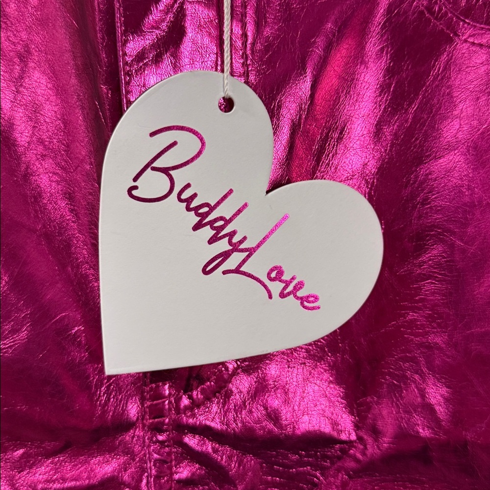 Buddy Love Metallic Electric Pink Pants 26 NWOT - Picture 5 of 9